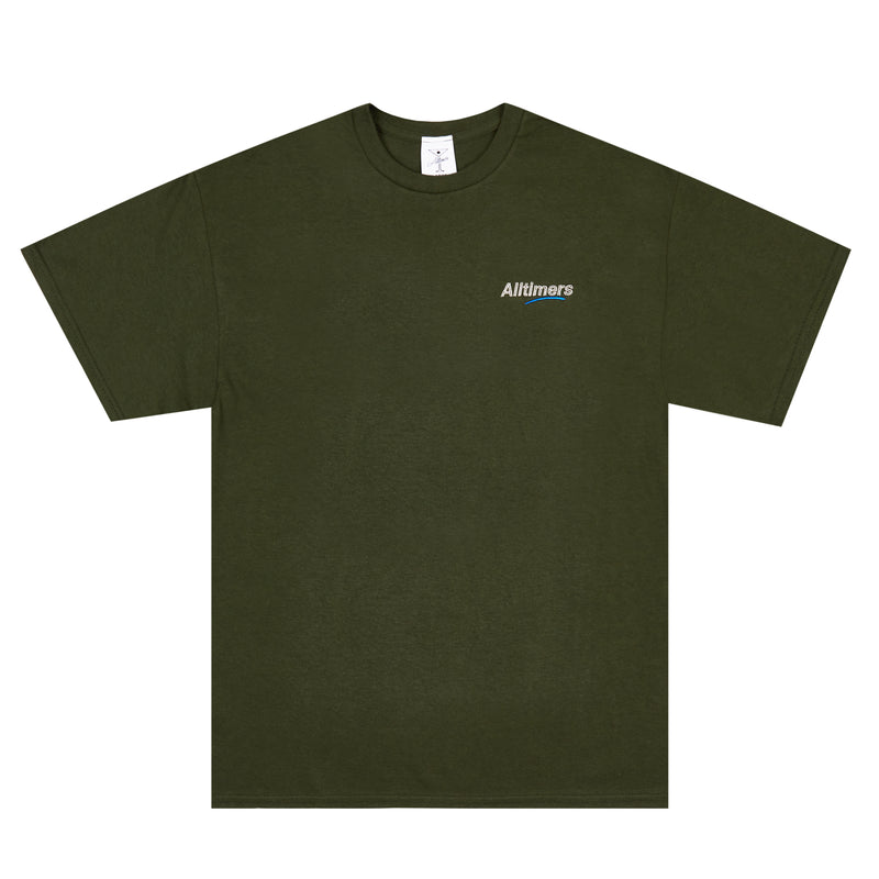 ESTATE EMBROIDERED TEE FOREST GREEN