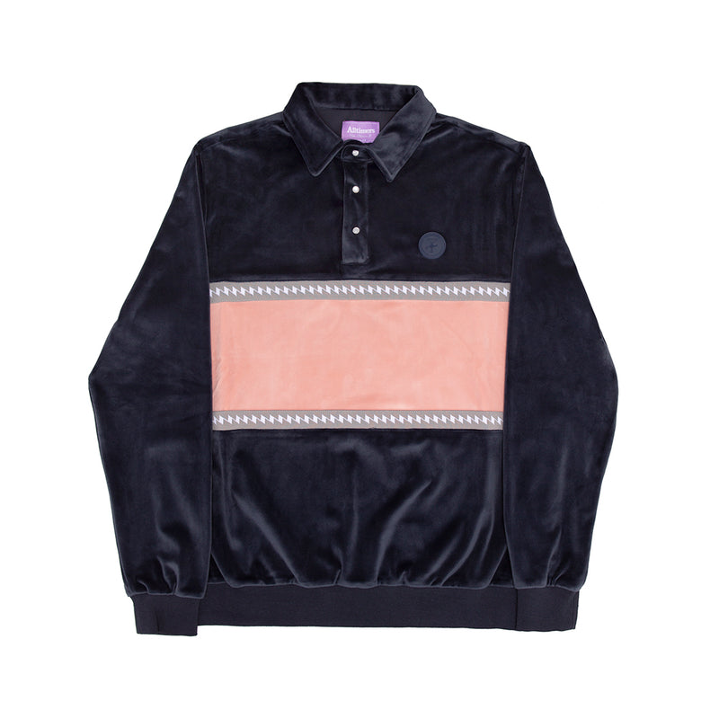 J-WAVES VELOUR TOP NAVY